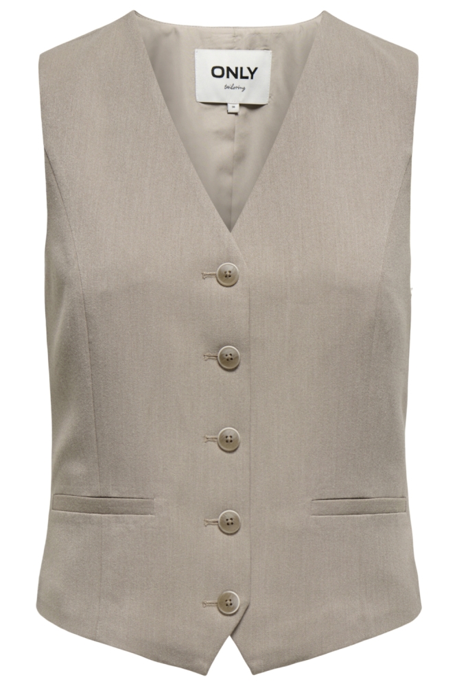 ONLIRIS-HATTIE WAISTCOAT TLR NOOS 15331287 TAUPE GRAY/MELANGE